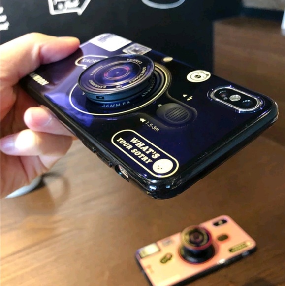 BLUE RETRO GLOSSY IPHONE CAMERA PHONE CASE - Picture 6 of 8